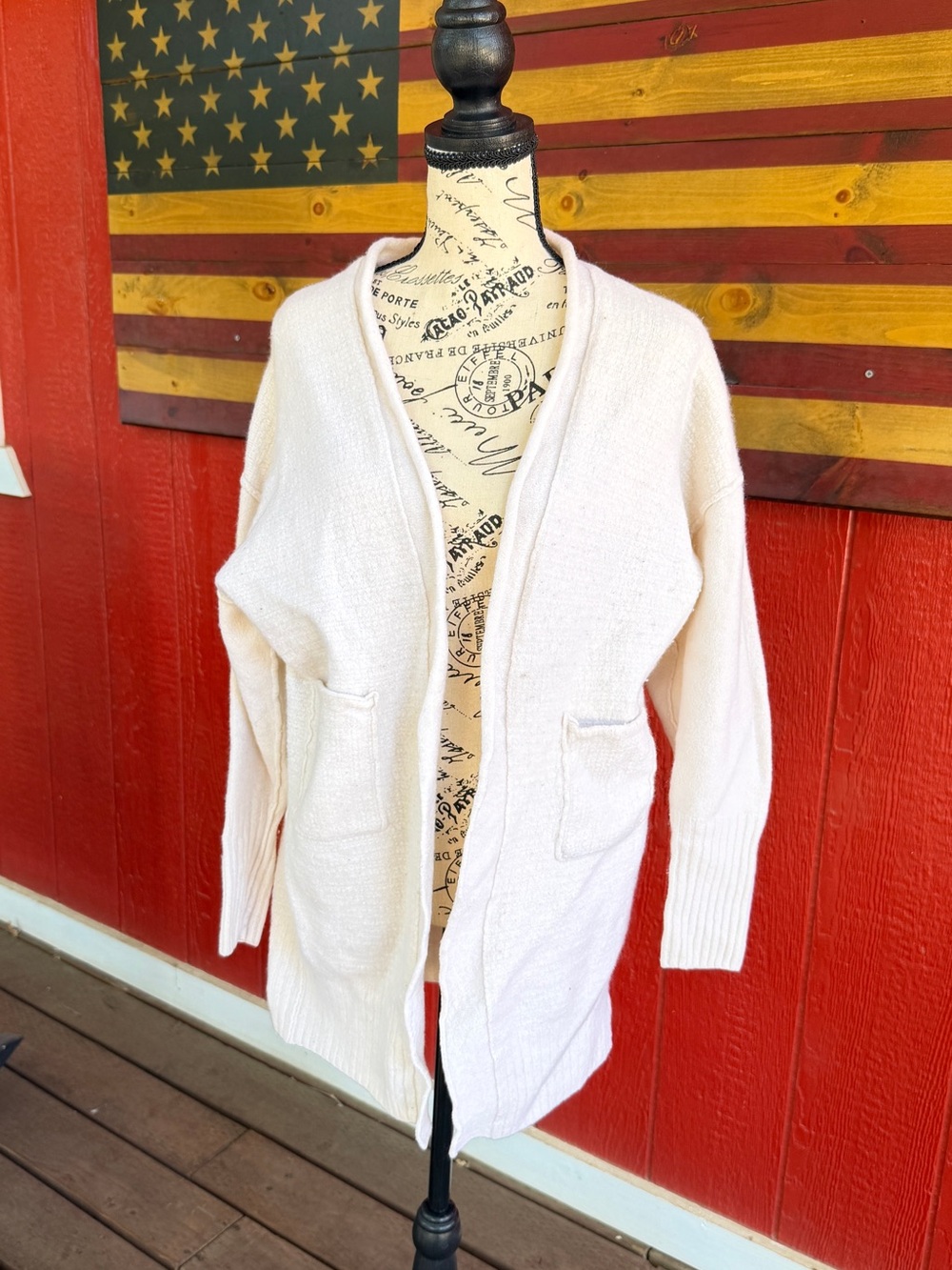 Free People Soft Ivory Open Front Cardigan - Picture 2 of 3